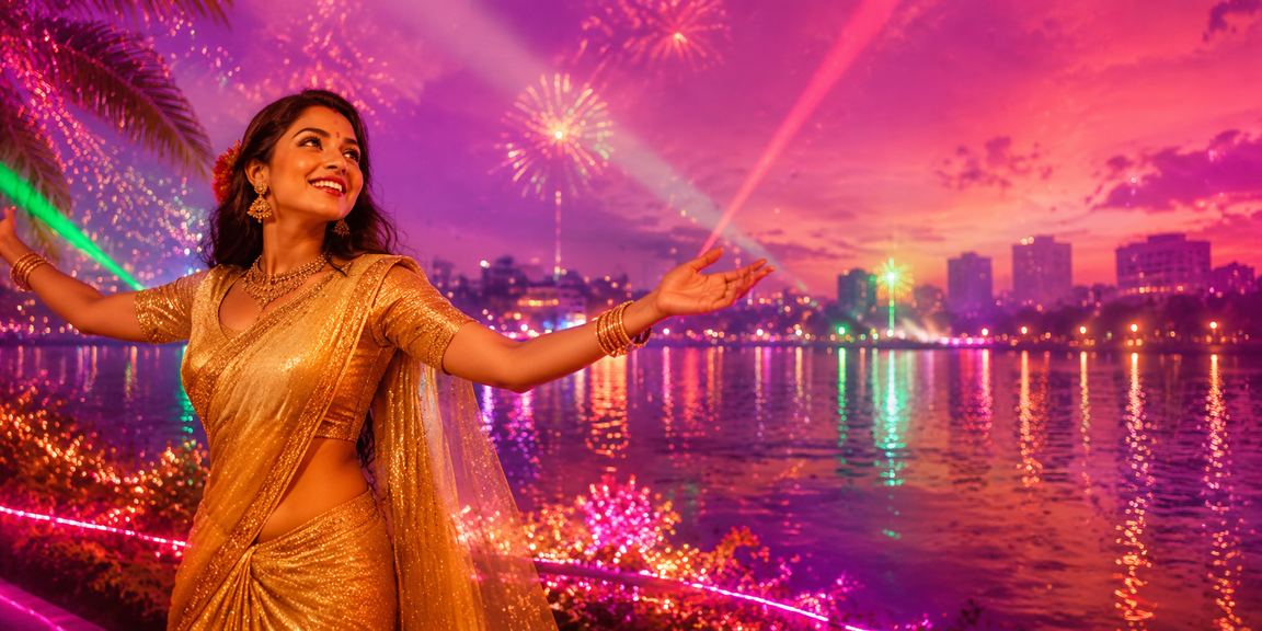 ঢাকায় ক্যাসিনো বিনোদনে অংশগ্রহণকারী শাড়ি পরিহিত নারী